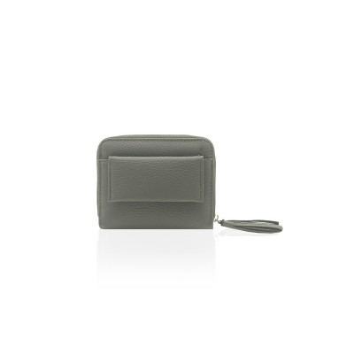Grey Textured Leatherette Wallet