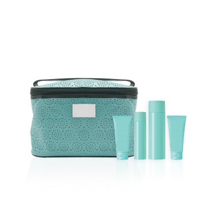 Light Blue Laser Cut Cosmetic Pouch