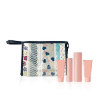 Lace Prints Cotton + PVC Makeup Bag
