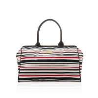 Alison Stripe-printed Weekend Bag