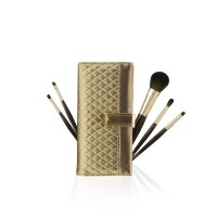 Betty Quilted Metallic Brush Pouch