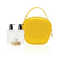 BEE Patent Leatherette Carry Cosmetic Pouch