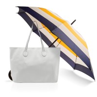 White Textured Leatherette Tote