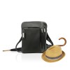 Black Textured Nylon Crossbody
