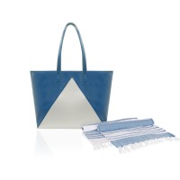 Harlequin Color Block Shopper Bag