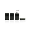 D Black Bathroom Set
