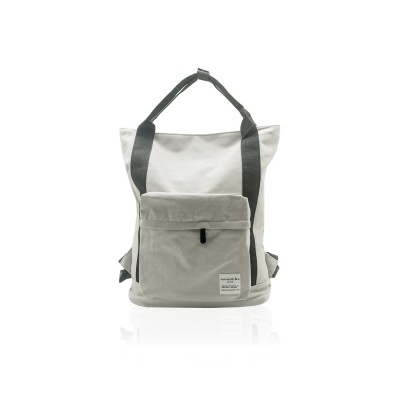 Sylvie Grey Canvas Backpack