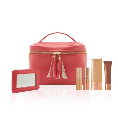 SS Peach Nylon Cosmetic Bag