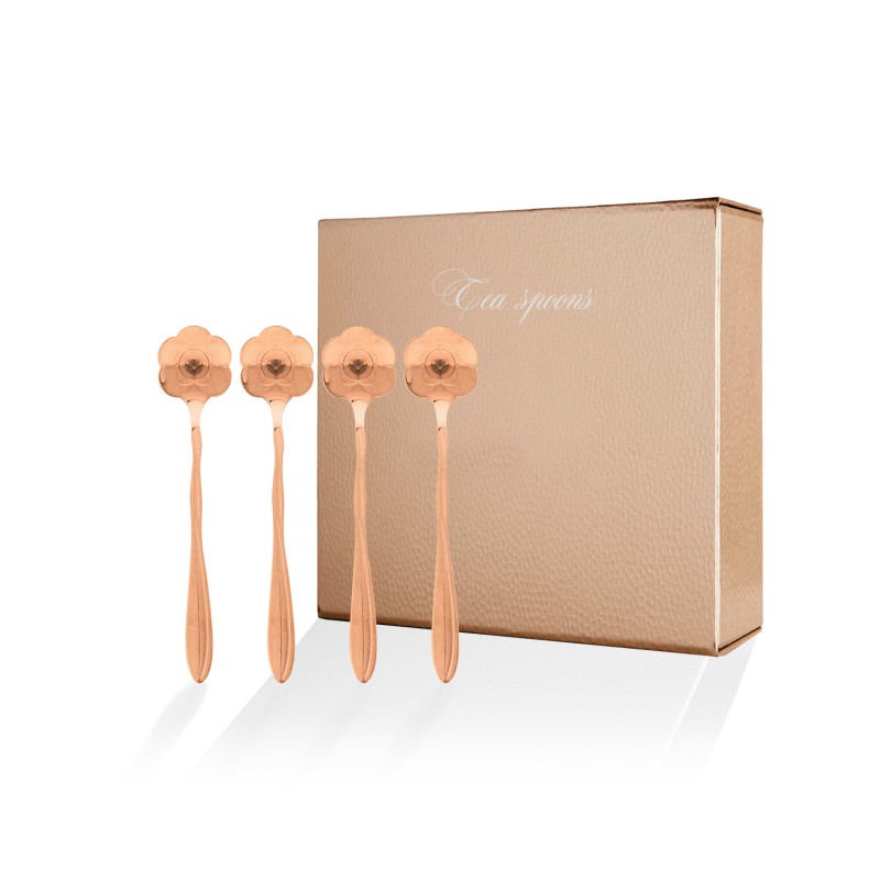 Ornatila Daisy Teaspoon Set (4 pieces)