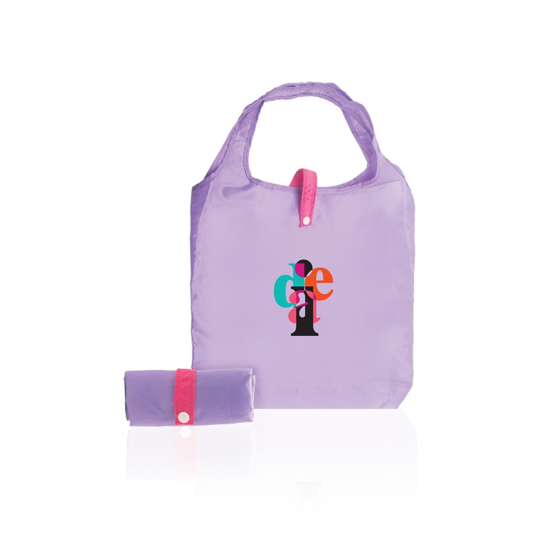 Logo Prints Purple Folded Eco Bag